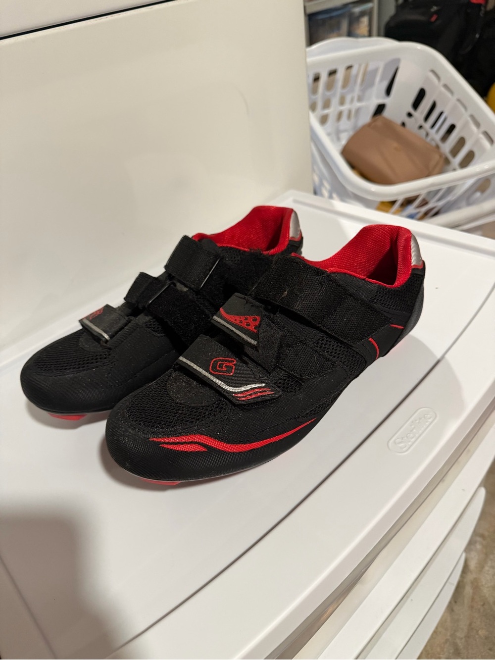 Women's Black and Red Athletic Shoe